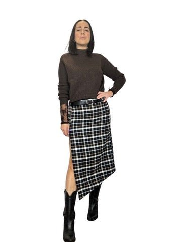 GONNA CHECK SPACCO LATERALE DIXIE - XE BLU ABBIGLIAMENTO