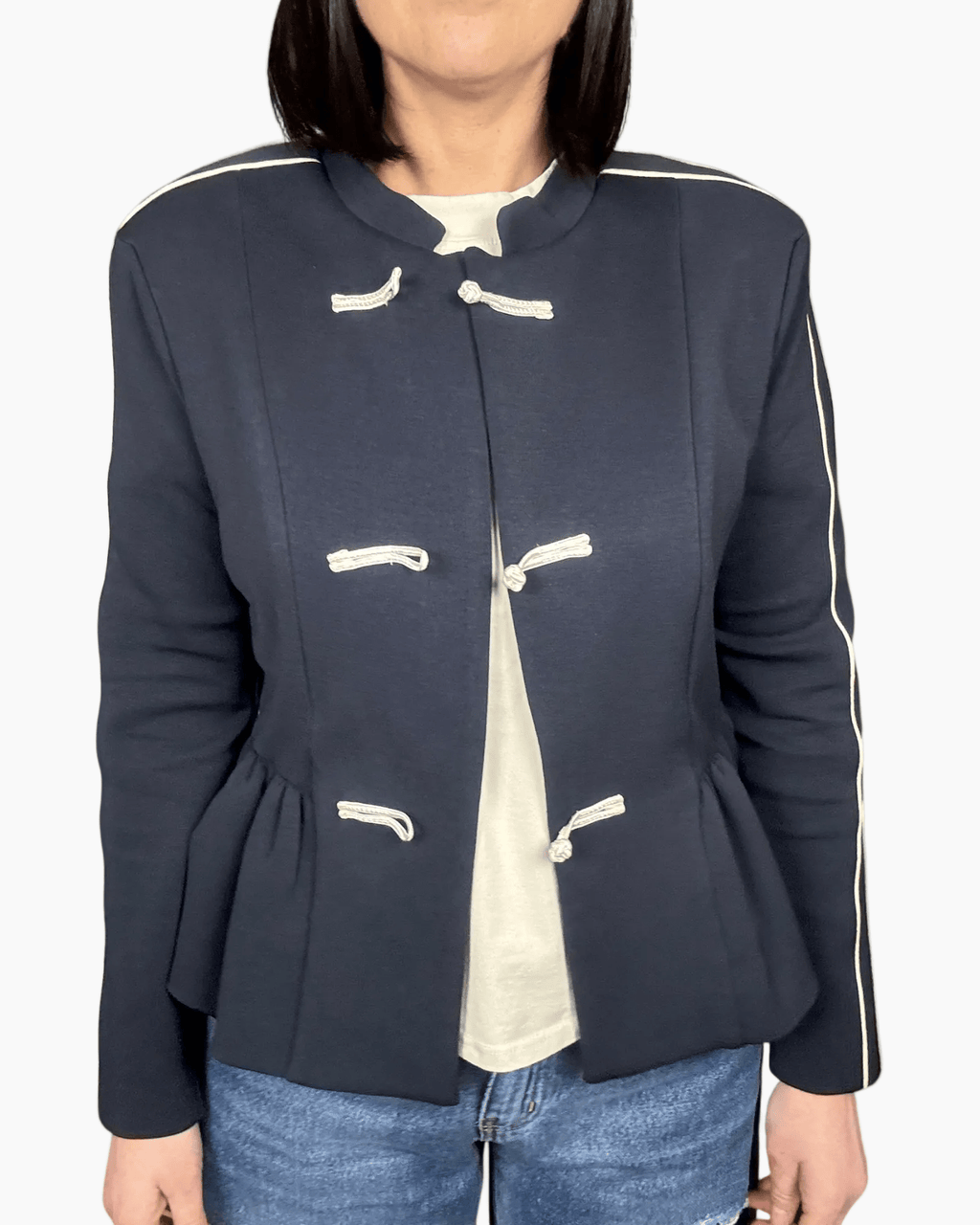 GIACCA IN FELPA CON ALAMAARI TENSIONE IN - XE BLU ABBIGLIAMENTO