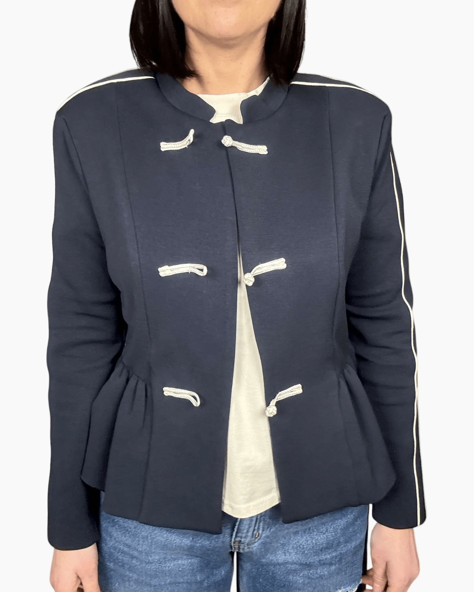 GIACCA IN FELPA CON ALAMAARI TENSIONE IN - XE BLU ABBIGLIAMENTO