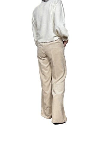 PANTALONE A PALAZZO IN VELLUTO SUSY MIX - XE BLU ABBIGLIAMENTO