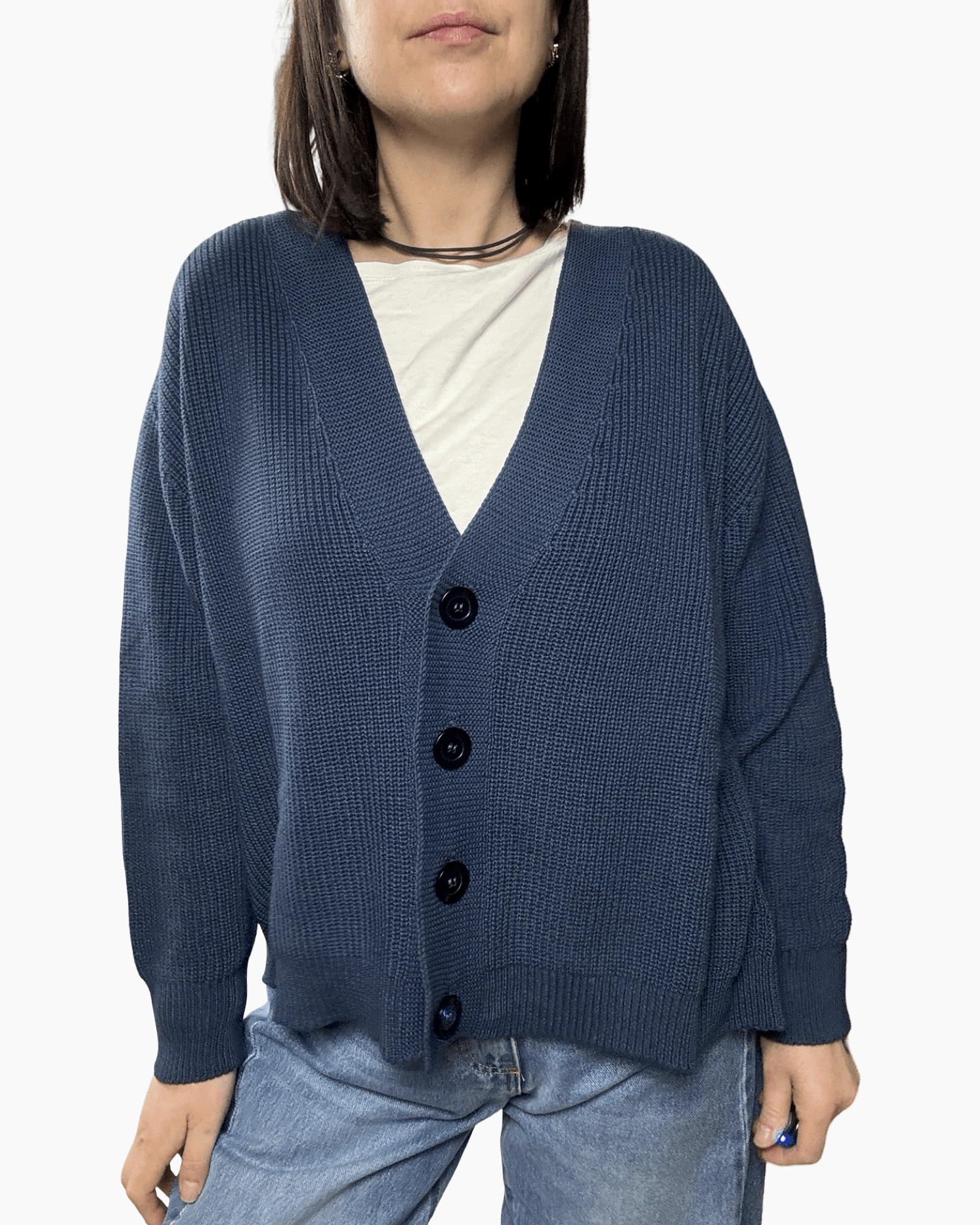 CARDIGAN PUNTO PANNOCCHIA SUSY MIX - XE BLU ABBIGLIAMENTO