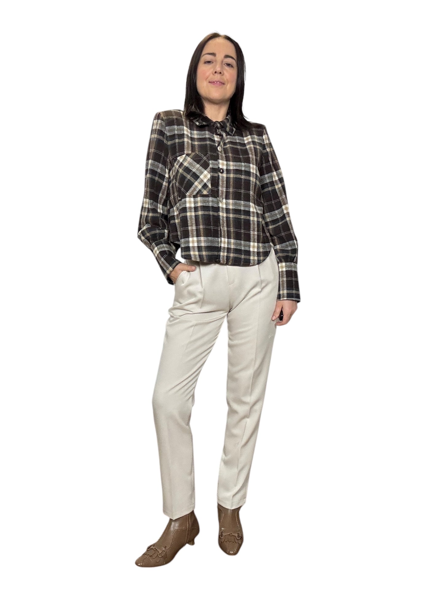 CAMICIA CHECK CROPPED SUSY MIX