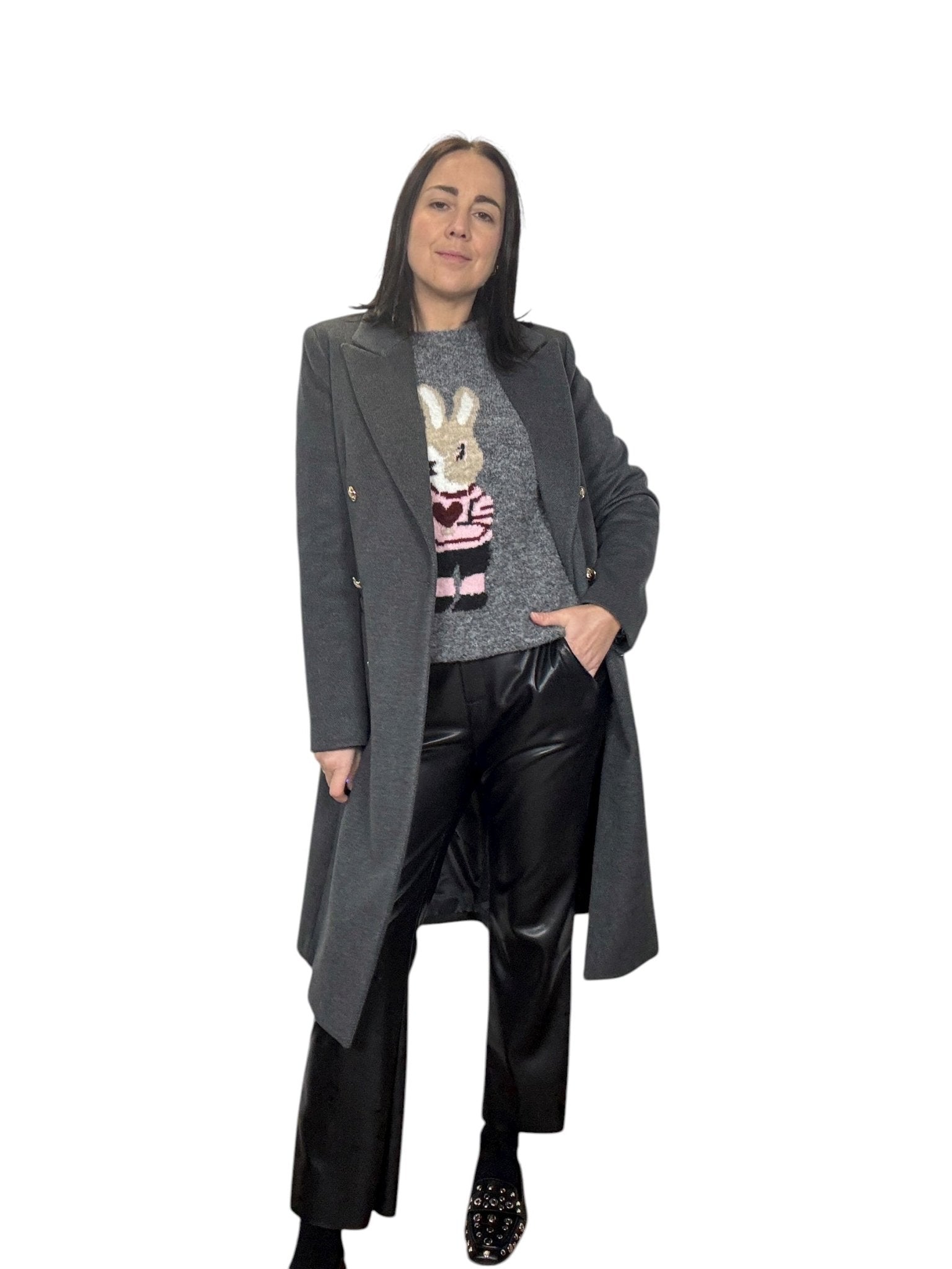 CAPPOTTO A DOPPIOPETTO SUSY MIX - XE BLU ABBIGLIAMENTO