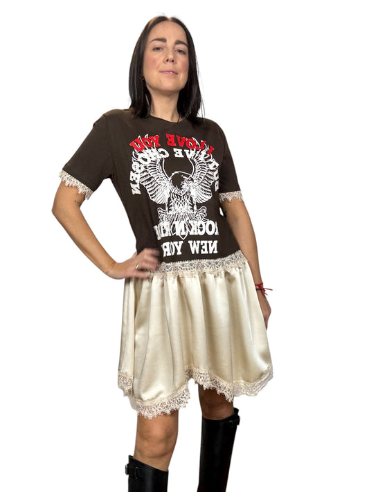 ABITO T-SHIRT+GONNA TENSIONE IN