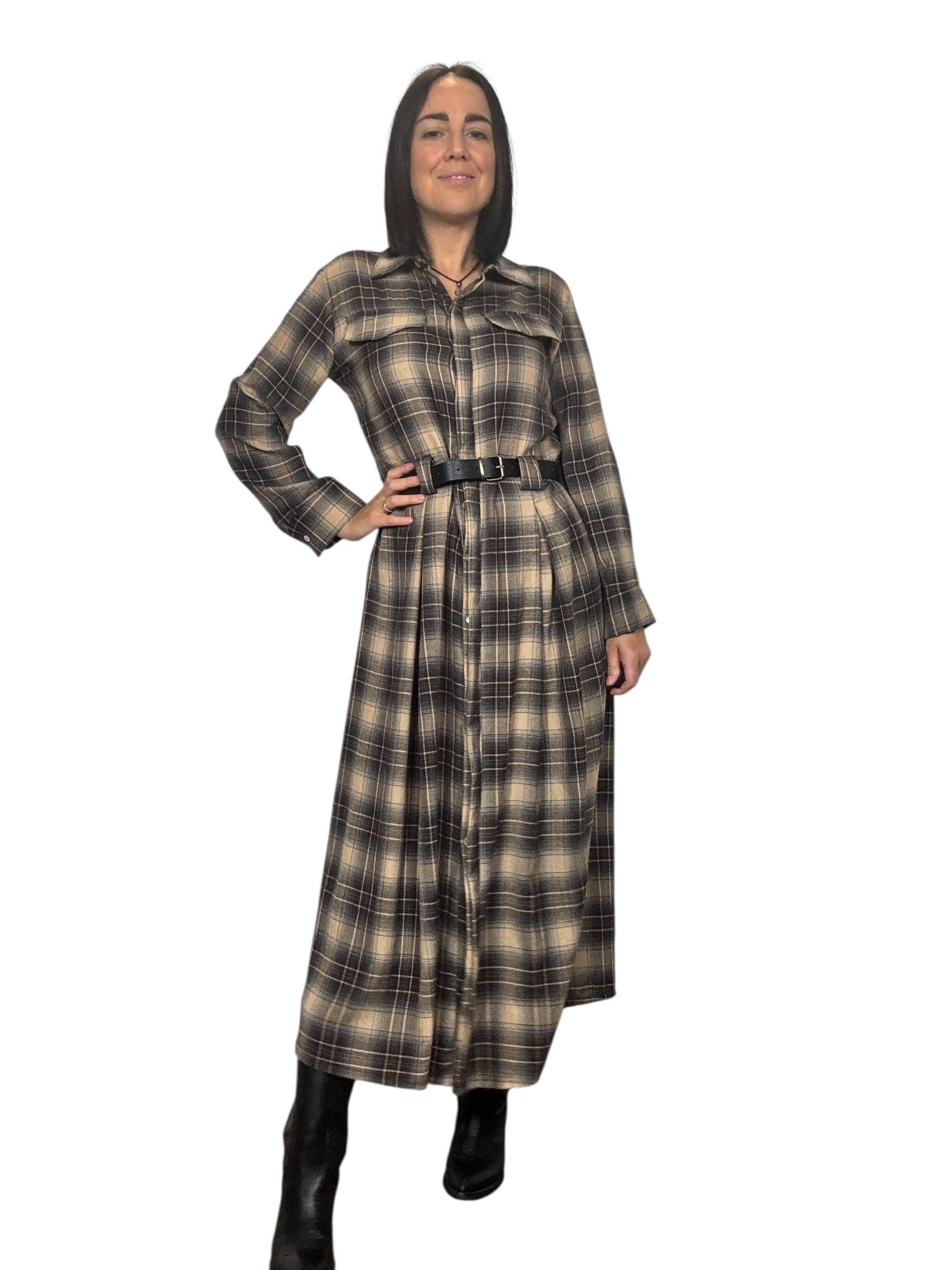 ABITO CHECK SUSY MIX - XE BLU ABBIGLIAMENTO