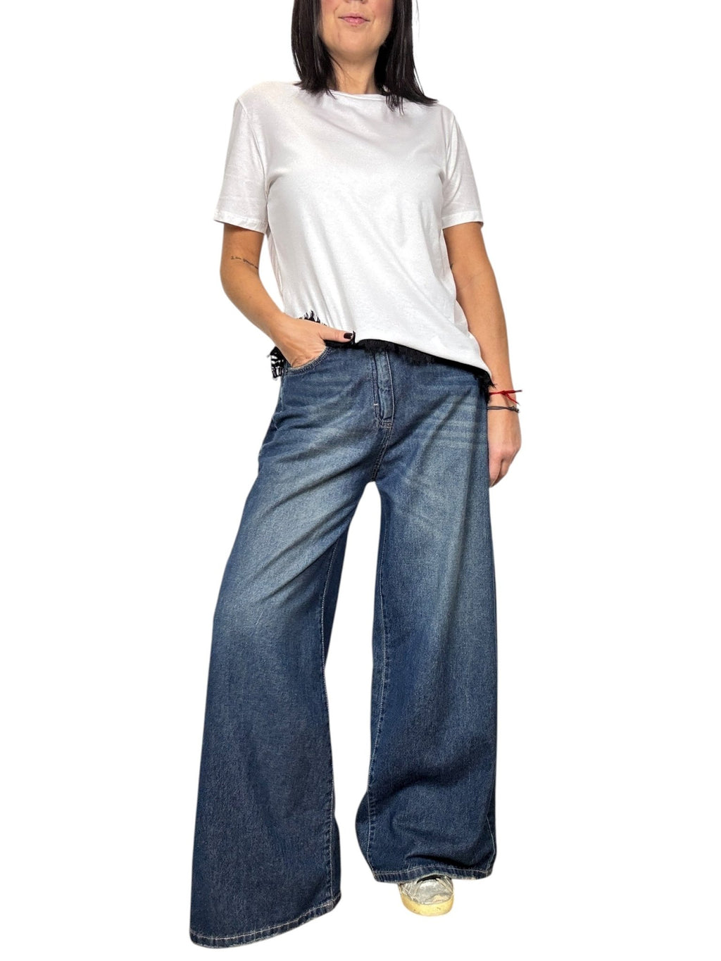 JEANS GIUSY TENSIONE IN (RAY - BLU) - XE BLU ABBIGLIAMENTO