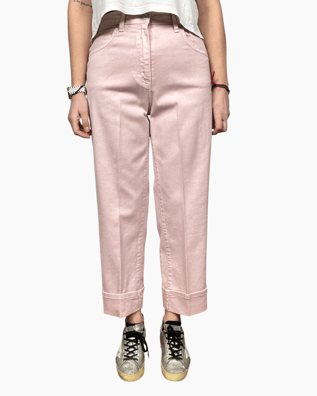 PANTALONE CON RISVOLTO SUSY MIX - XE BLU ABBIGLIAMENTO