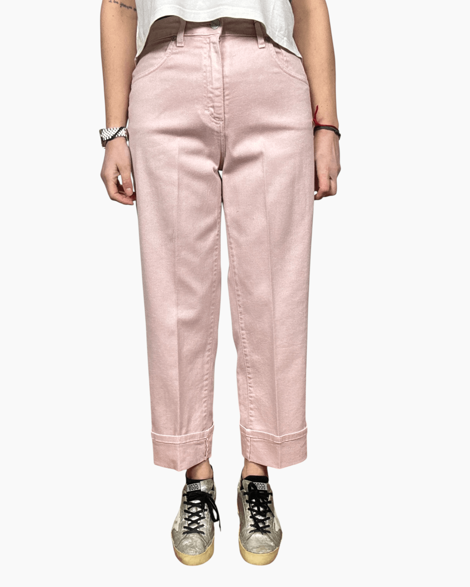 PANTALONE CON RISVOLTO SUSY MIX - XE BLU ABBIGLIAMENTO