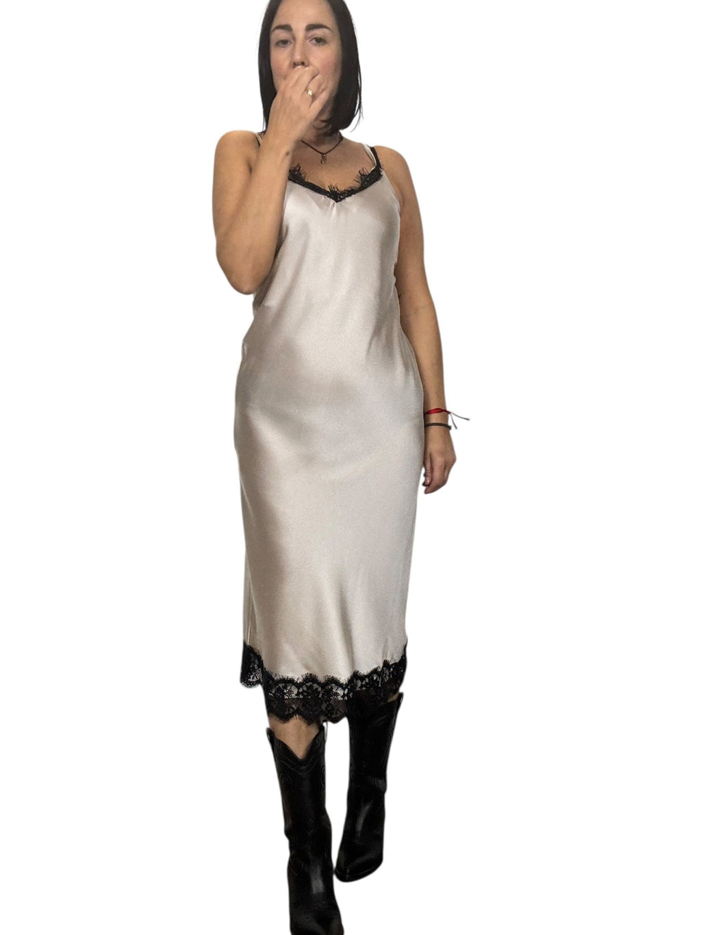 ABITO LINGERIE MIDI SUSY MIX - XE BLU ABBIGLIAMENTO