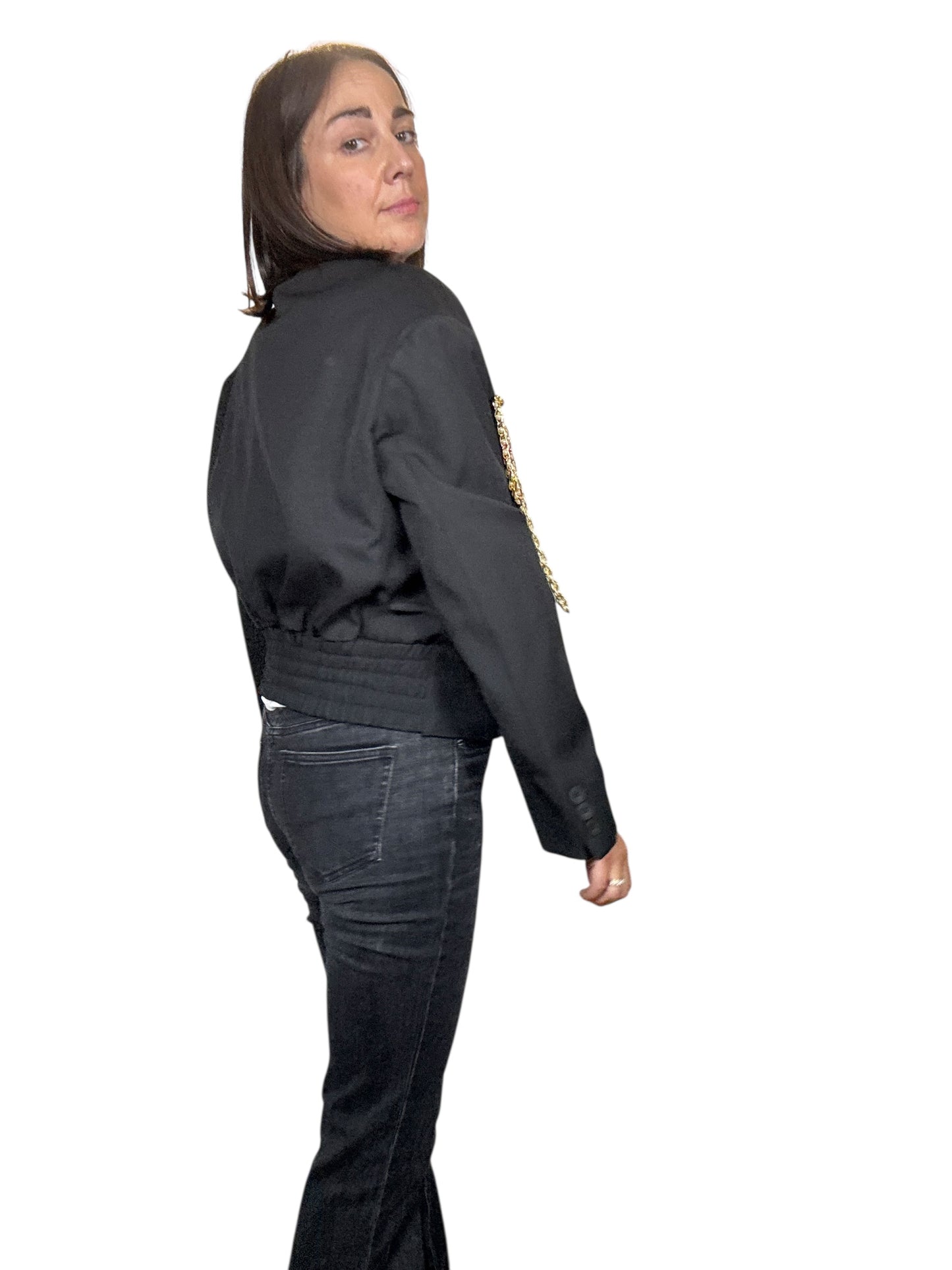 GIACCA CROPPED CATENE SUSY MIX