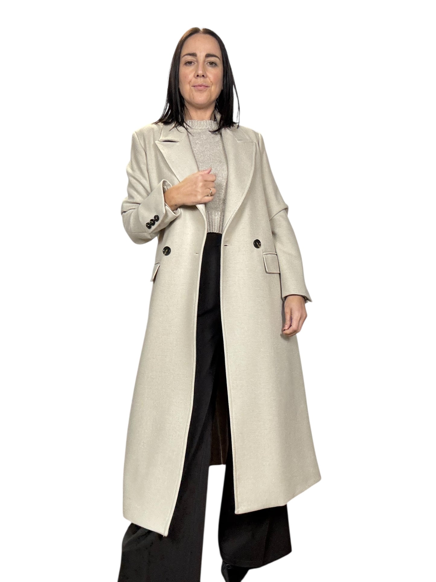 CAPPOTTO BOTTONI DIETRO TENSIONE IN