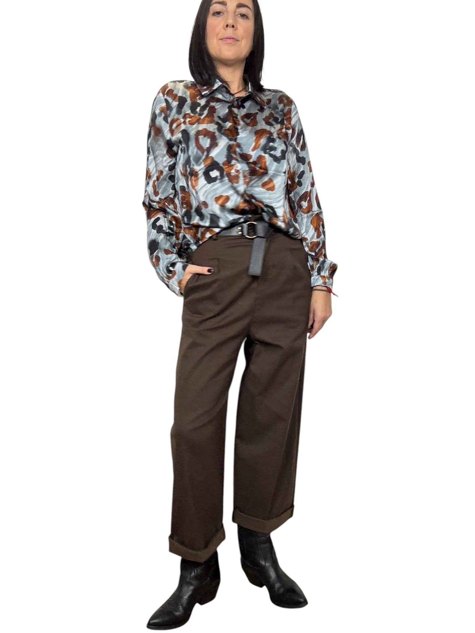 PANTALONE CON CINTURA SUSY MIX - XE BLU ABBIGLIAMENTO