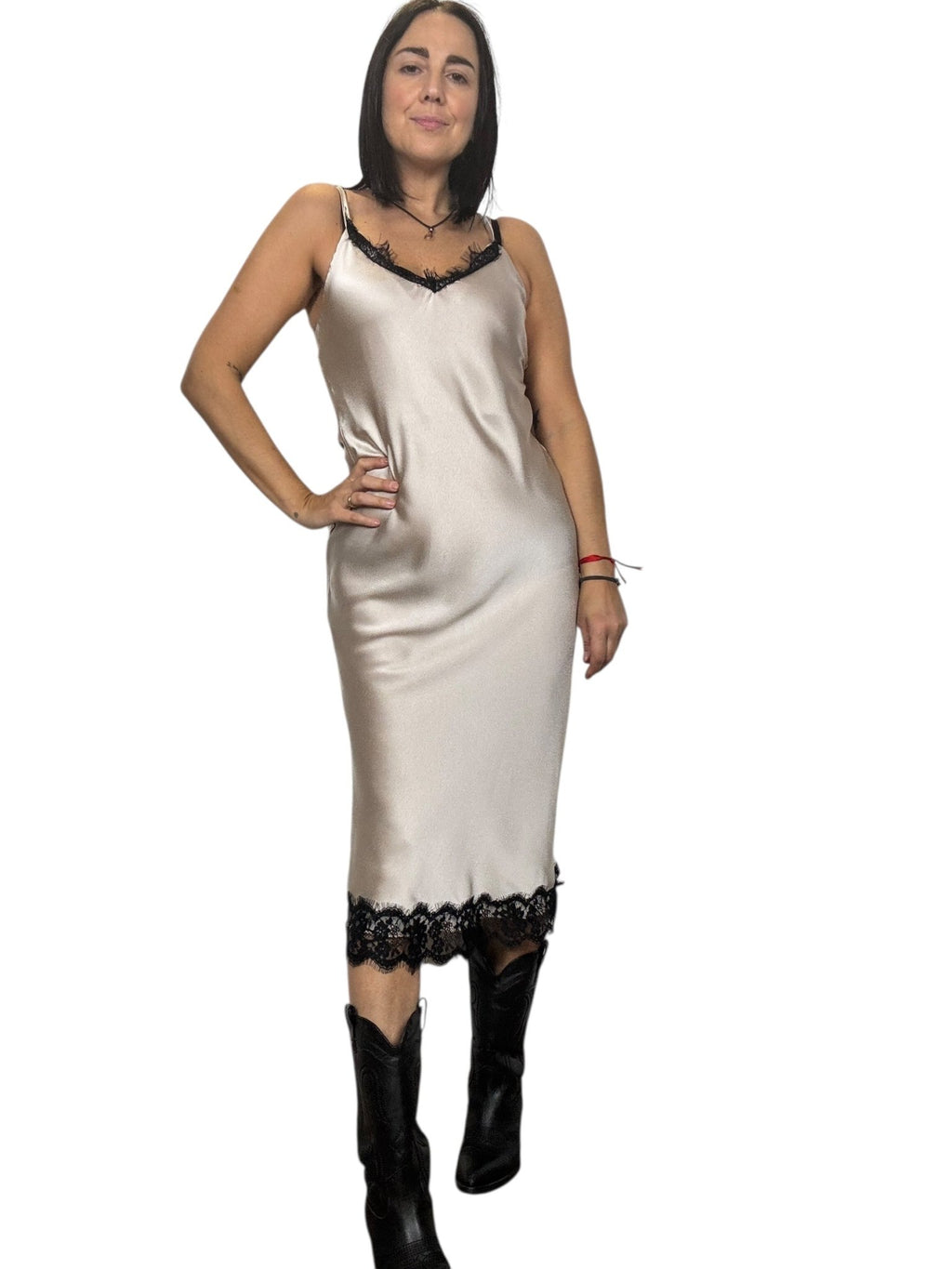 ABITO LINGERIE MIDI SUSY MIX - XE BLU ABBIGLIAMENTO