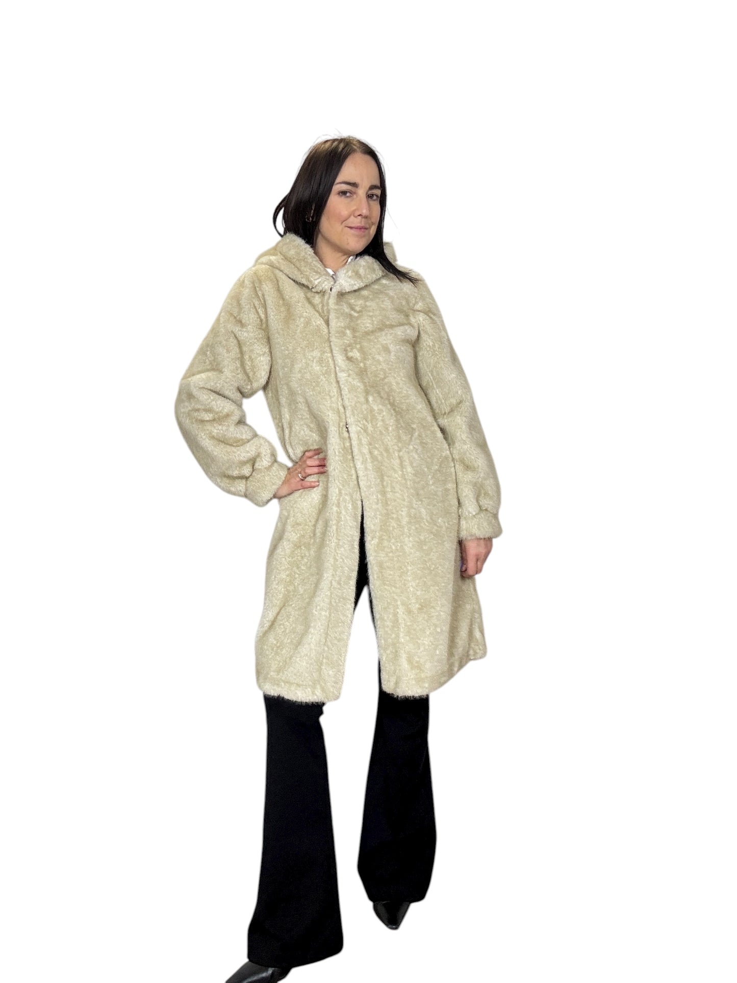 PELLICCIA LUNGA CON CAPPUCCIO SUSY MIX