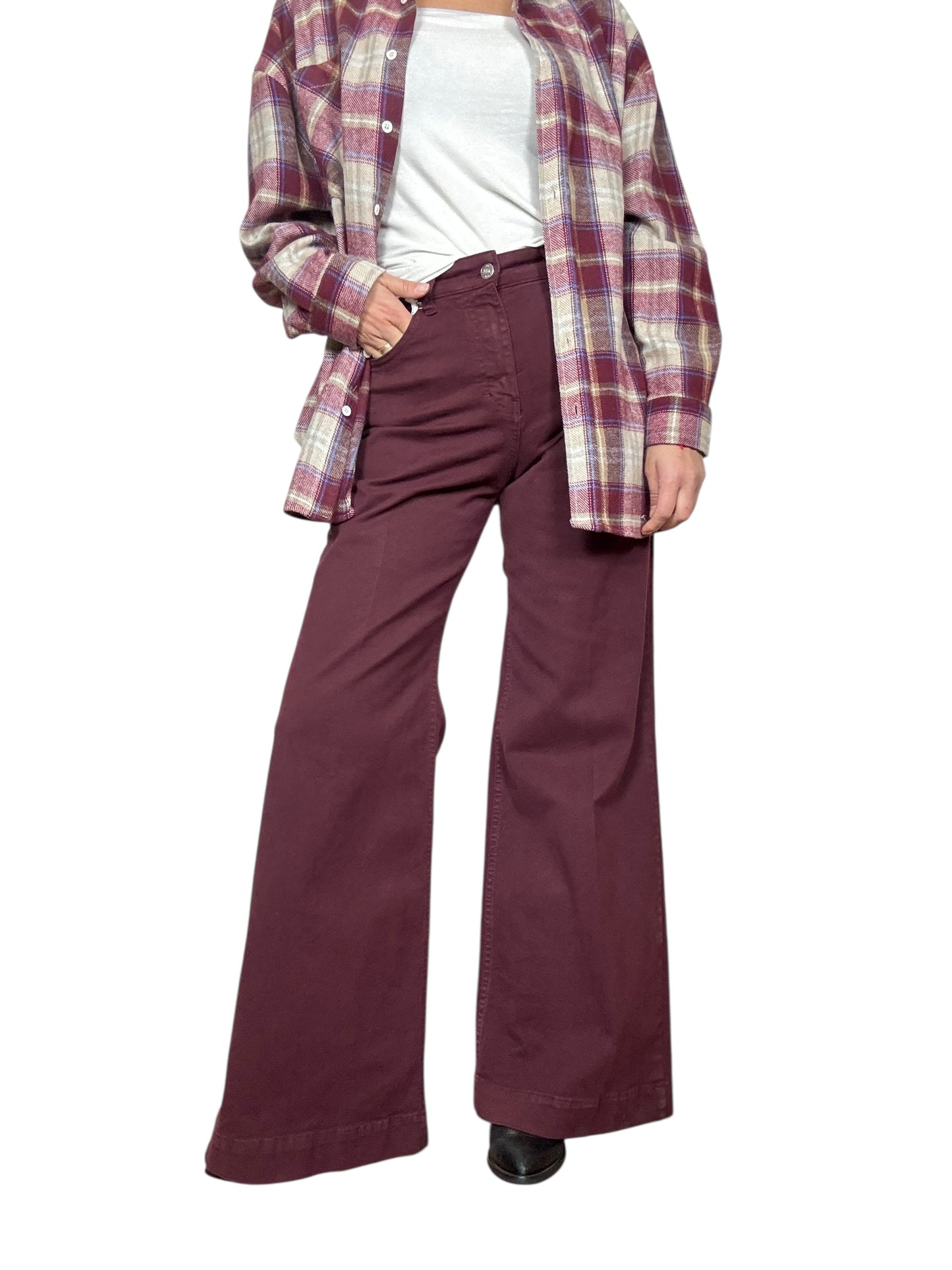 JEANS COLORATO A PALAZZO SUSY MIX