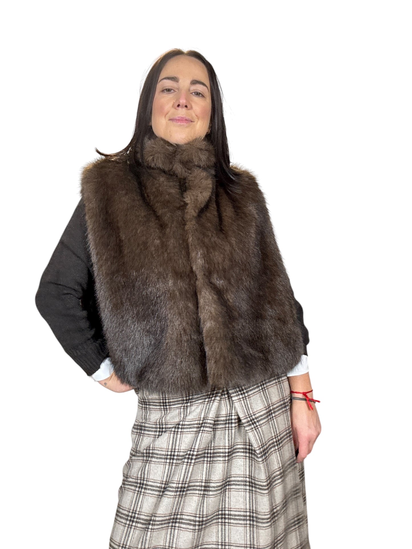 GILET IN ECOPELLICCIA TENSIONE IN