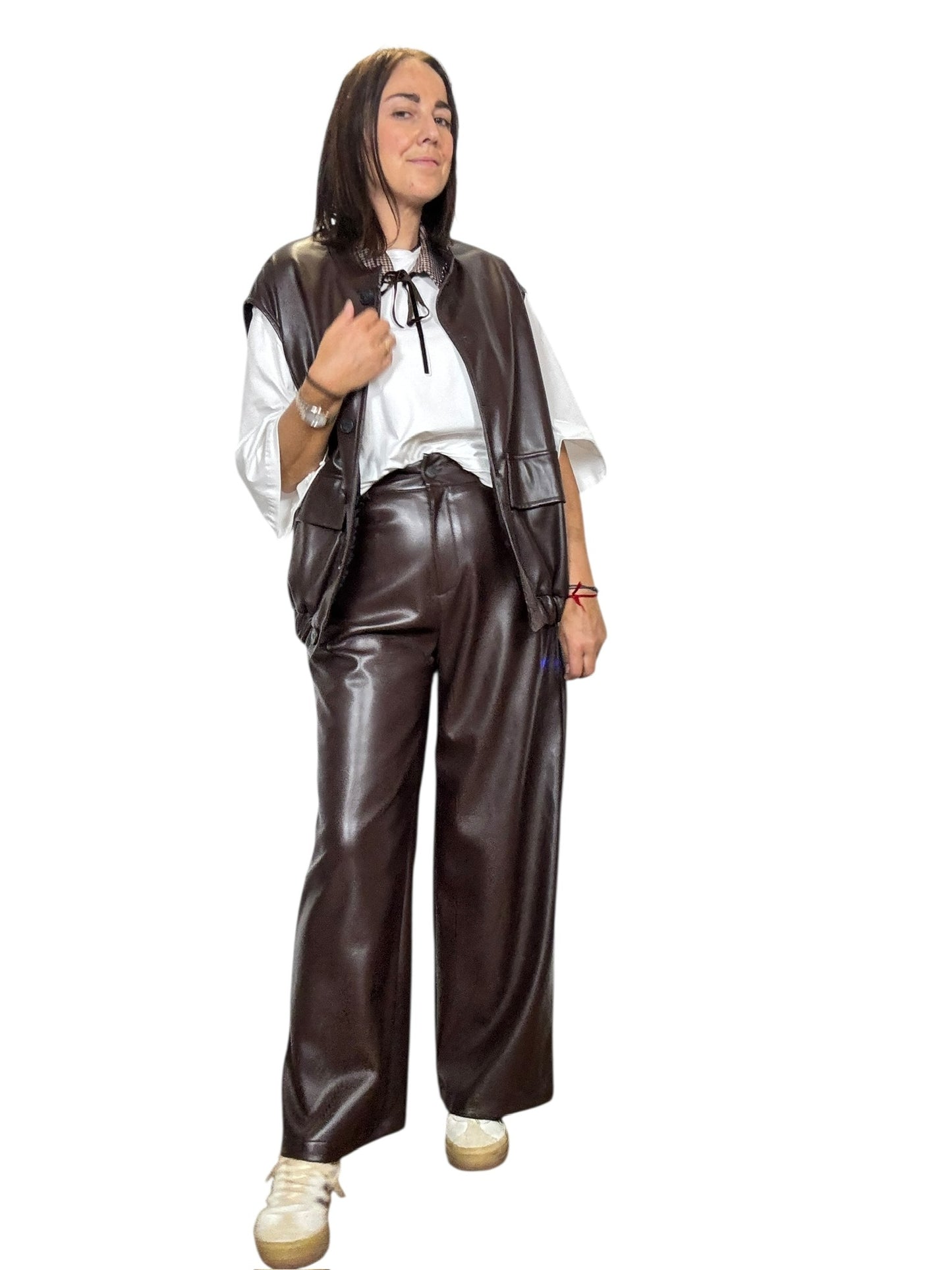 GILET IN ECOPELLE SUSY MIX