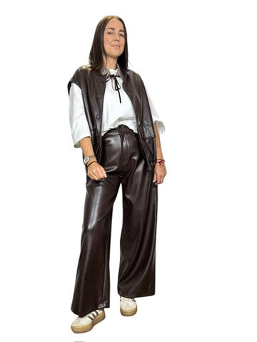 GILET IN ECOPELLE SUSY MIX