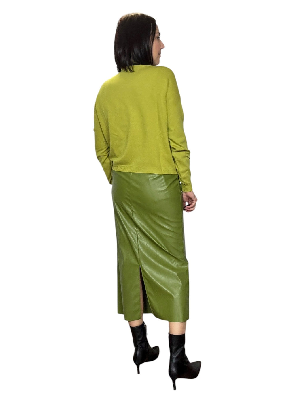 GONNA IN ECOPELLE LIME HAVEONE - XE BLU ABBIGLIAMENTO