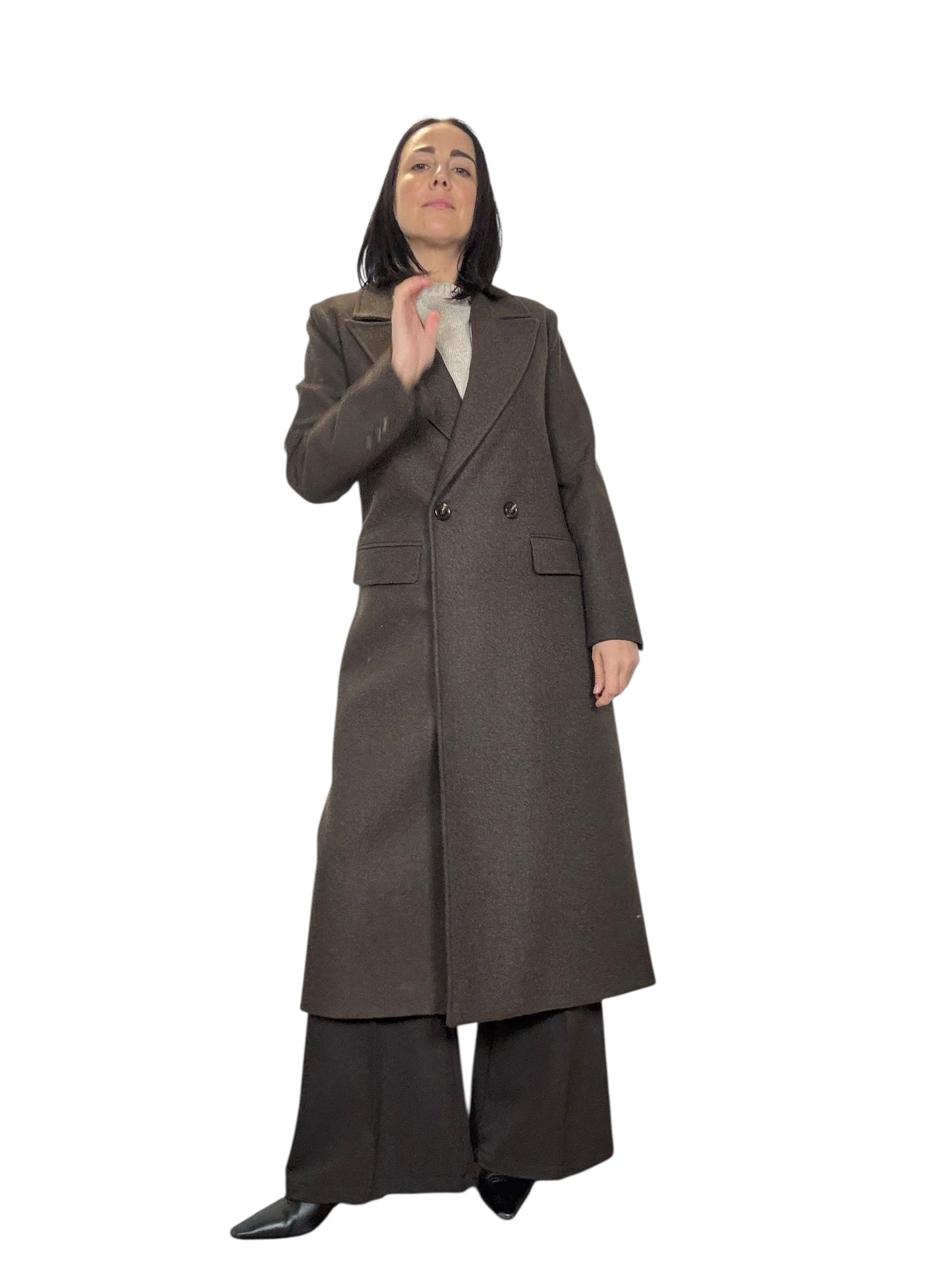 CAPPOTTO BOTTONI DIETRO TENSIONE IN