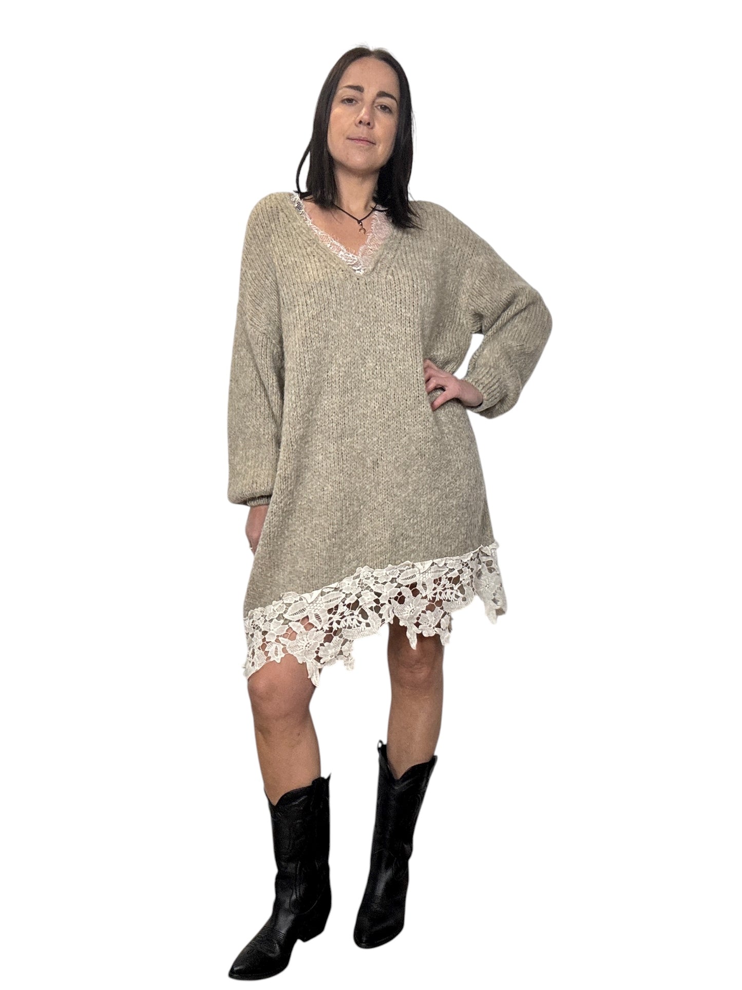 ABITO IN MAGLIA CON PIZZO DIXIE
