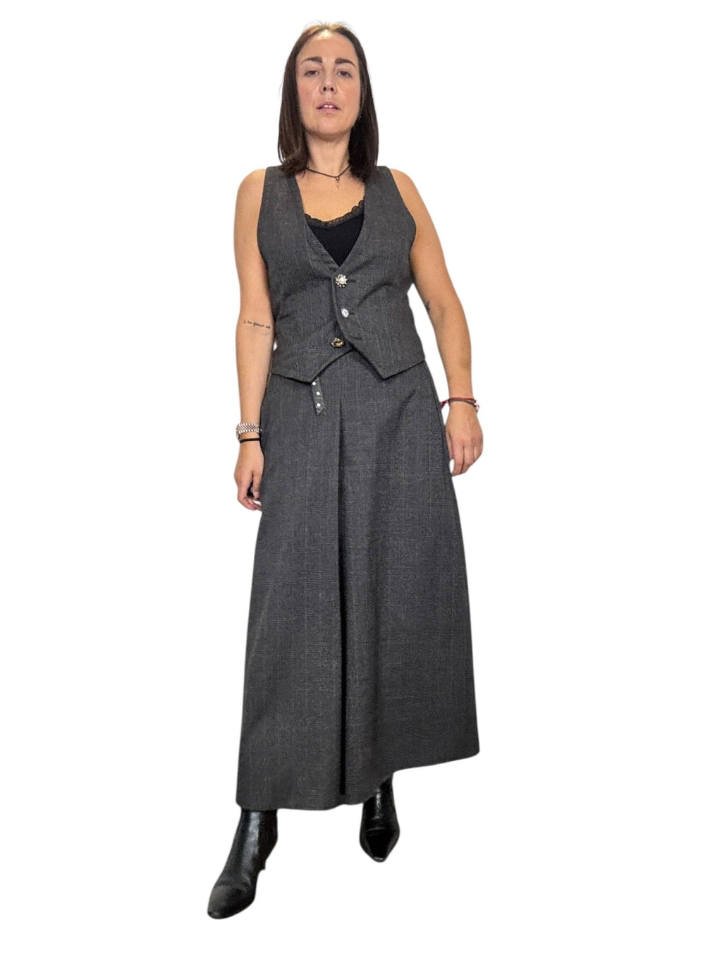 TAILLEUR CON MICROQUADRETTO SUSY MIX - XE BLU ABBIGLIAMENTO