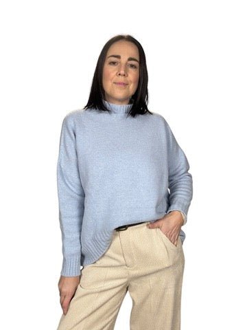 MAGLIA COLLO LUPETTO IN PURA LANA SUSY MIX - XE BLU ABBIGLIAMENTO