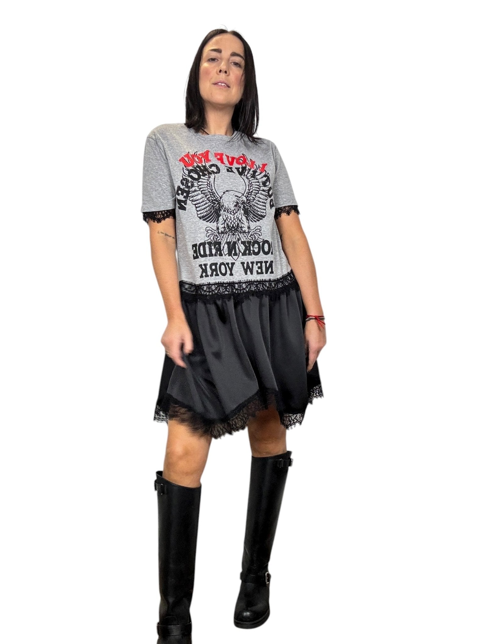 ABITO T - SHIRT+GONNA TENSIONE IN - XE BLU ABBIGLIAMENTO