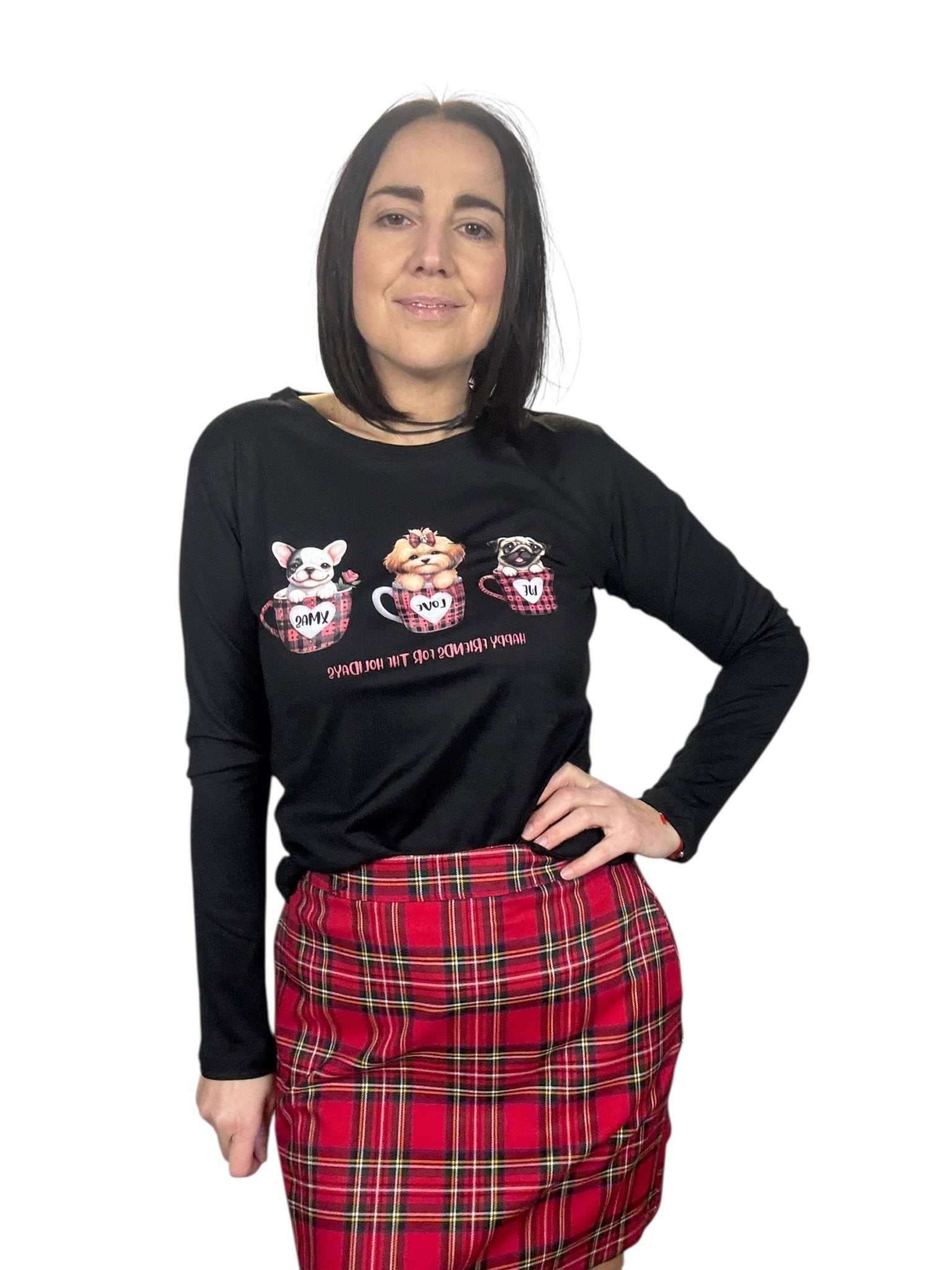 T - SHIRT CANI NATALE SUSY MIX - XE BLU ABBIGLIAMENTO