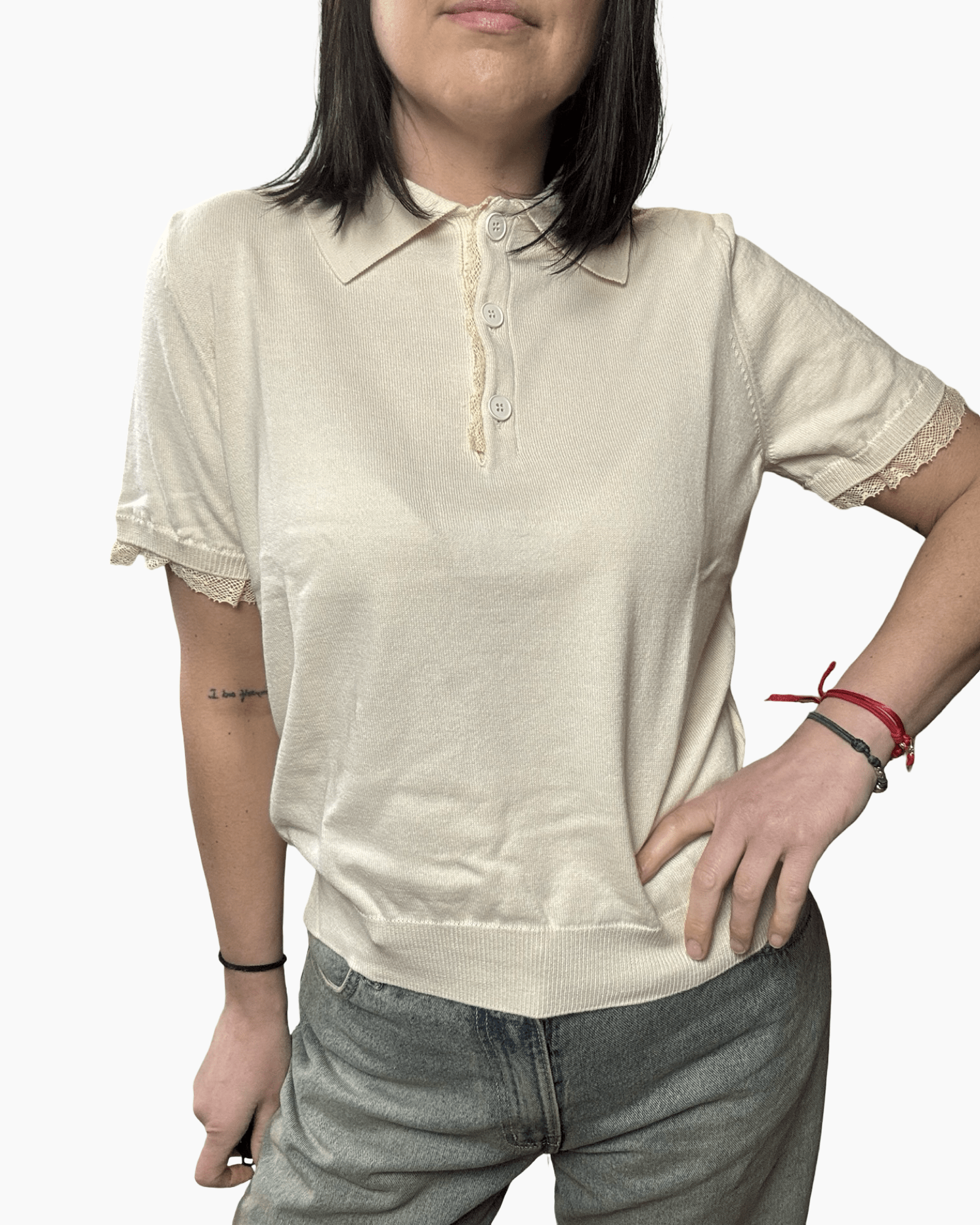 POLO CON PIZZO VICOLO - XE BLU ABBIGLIAMENTO