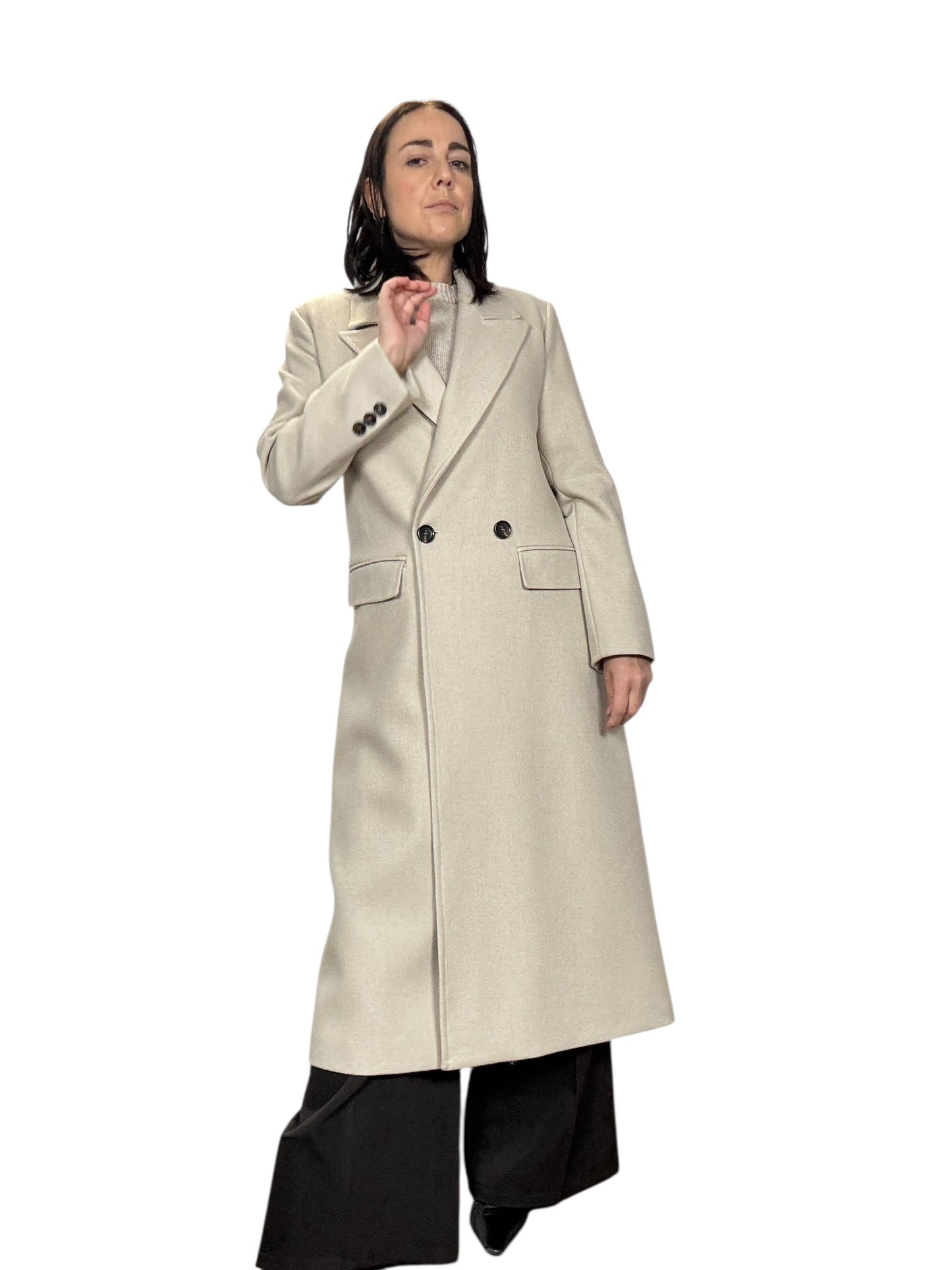 CAPPOTTO BOTTONI DIETRO TENSIONE IN