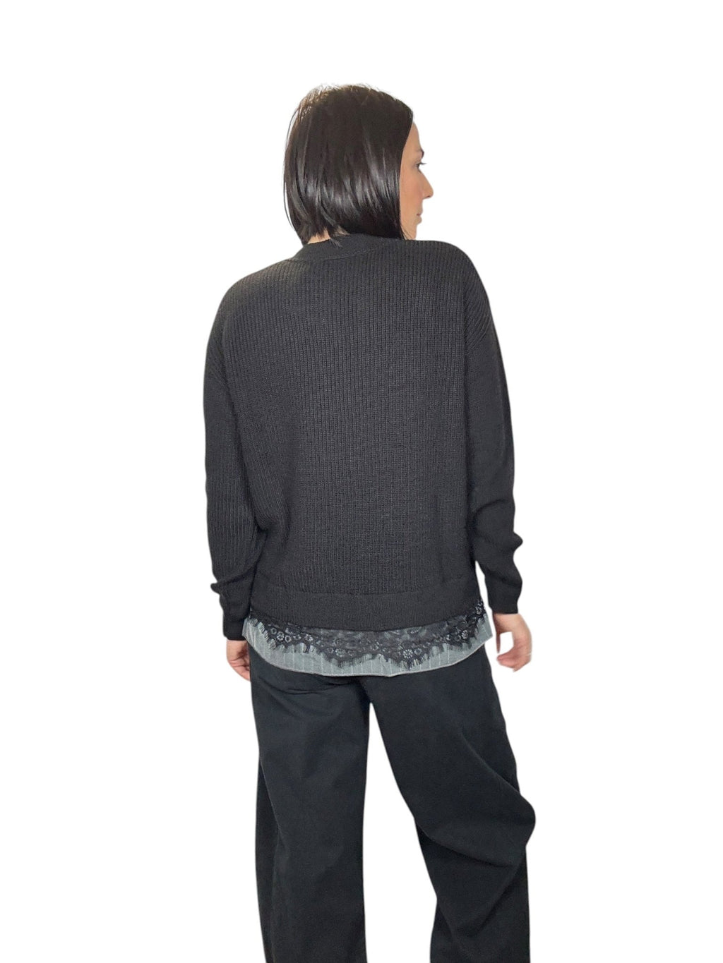 MAGLIA CON INSERTO CAMICIA VICOLO - XE BLU ABBIGLIAMENTO