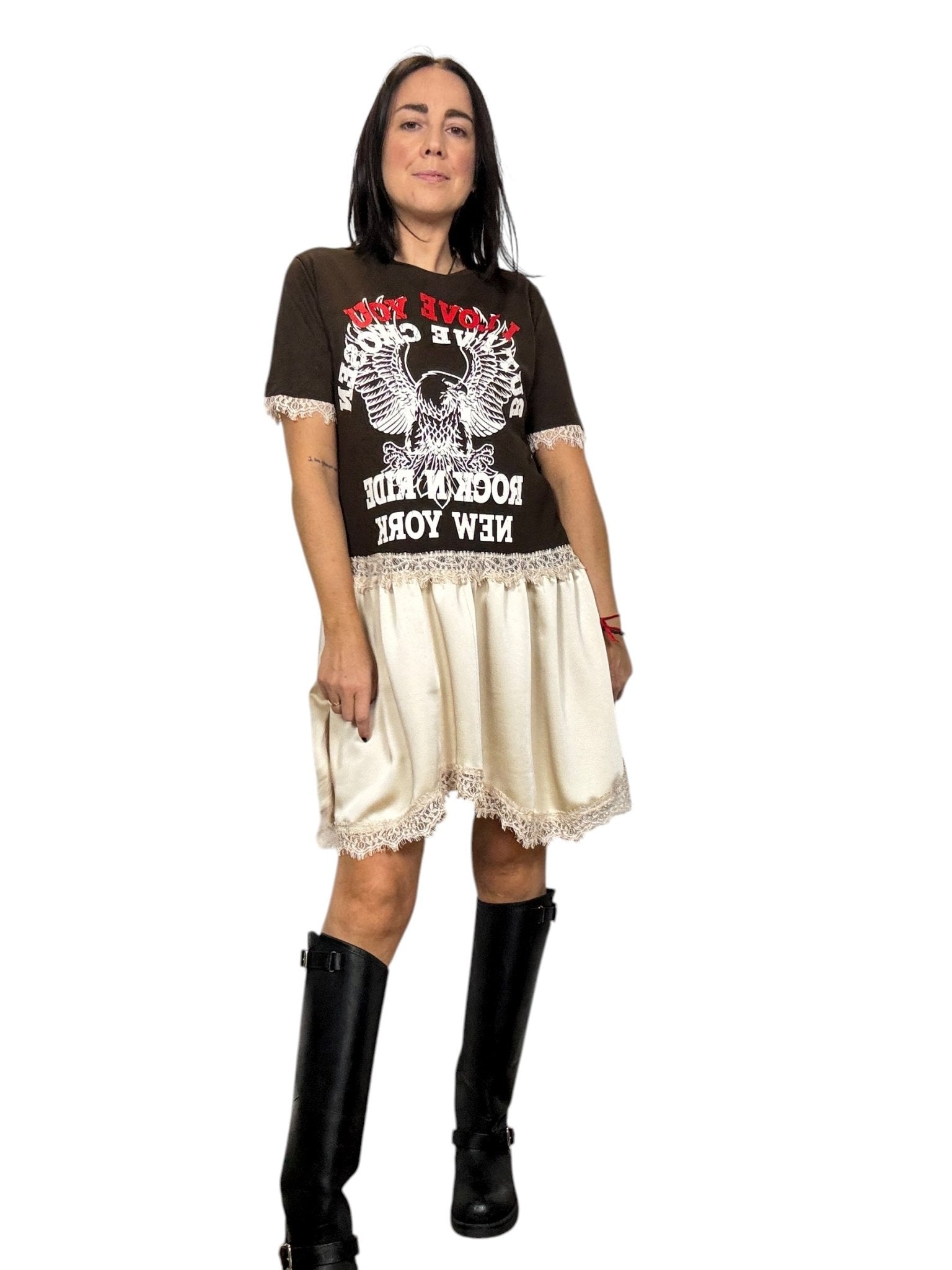 ABITO T - SHIRT+GONNA TENSIONE IN - XE BLU ABBIGLIAMENTO