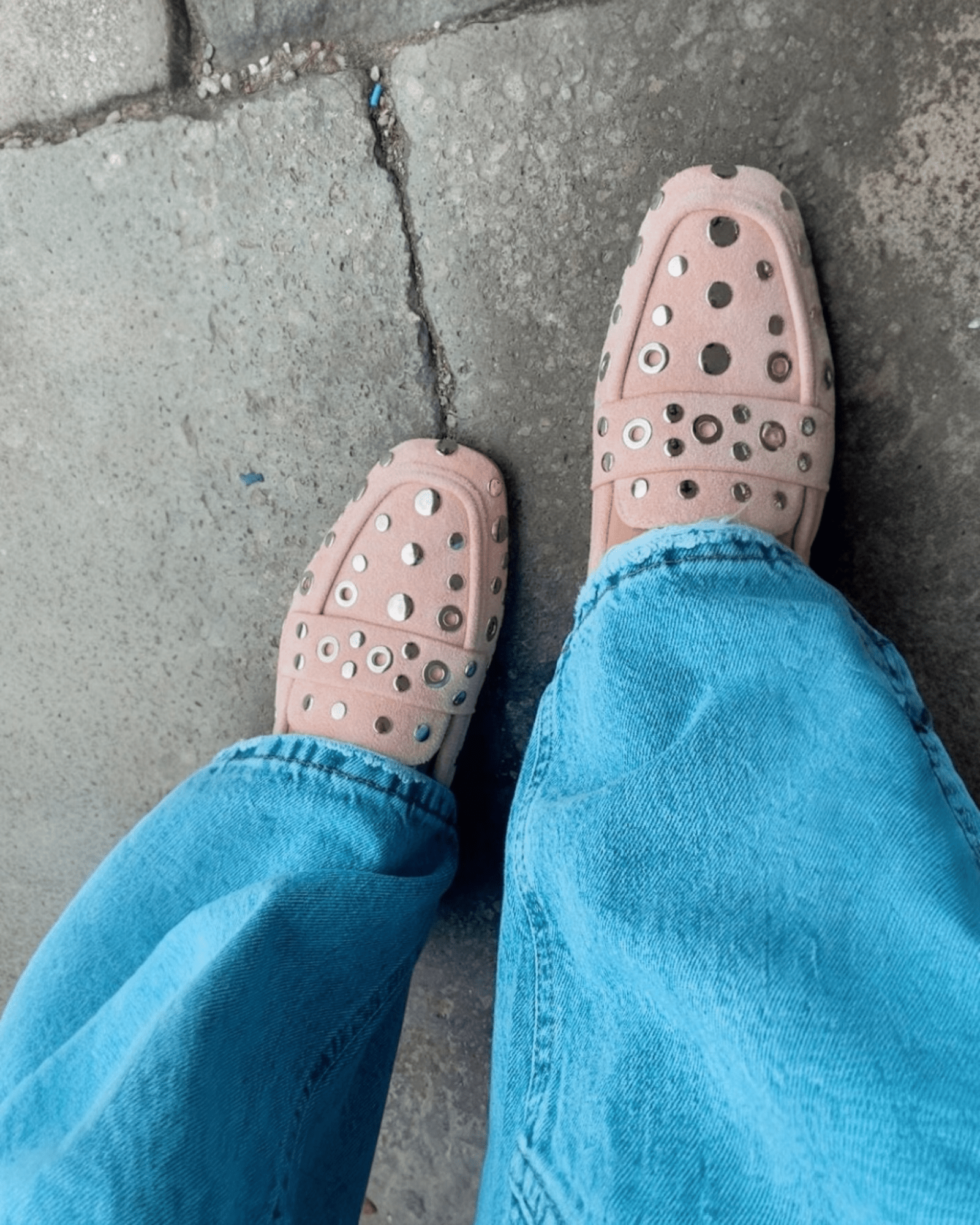 MOCASSINO CON BORCHIE SUSY MIX - XE BLU ABBIGLIAMENTO