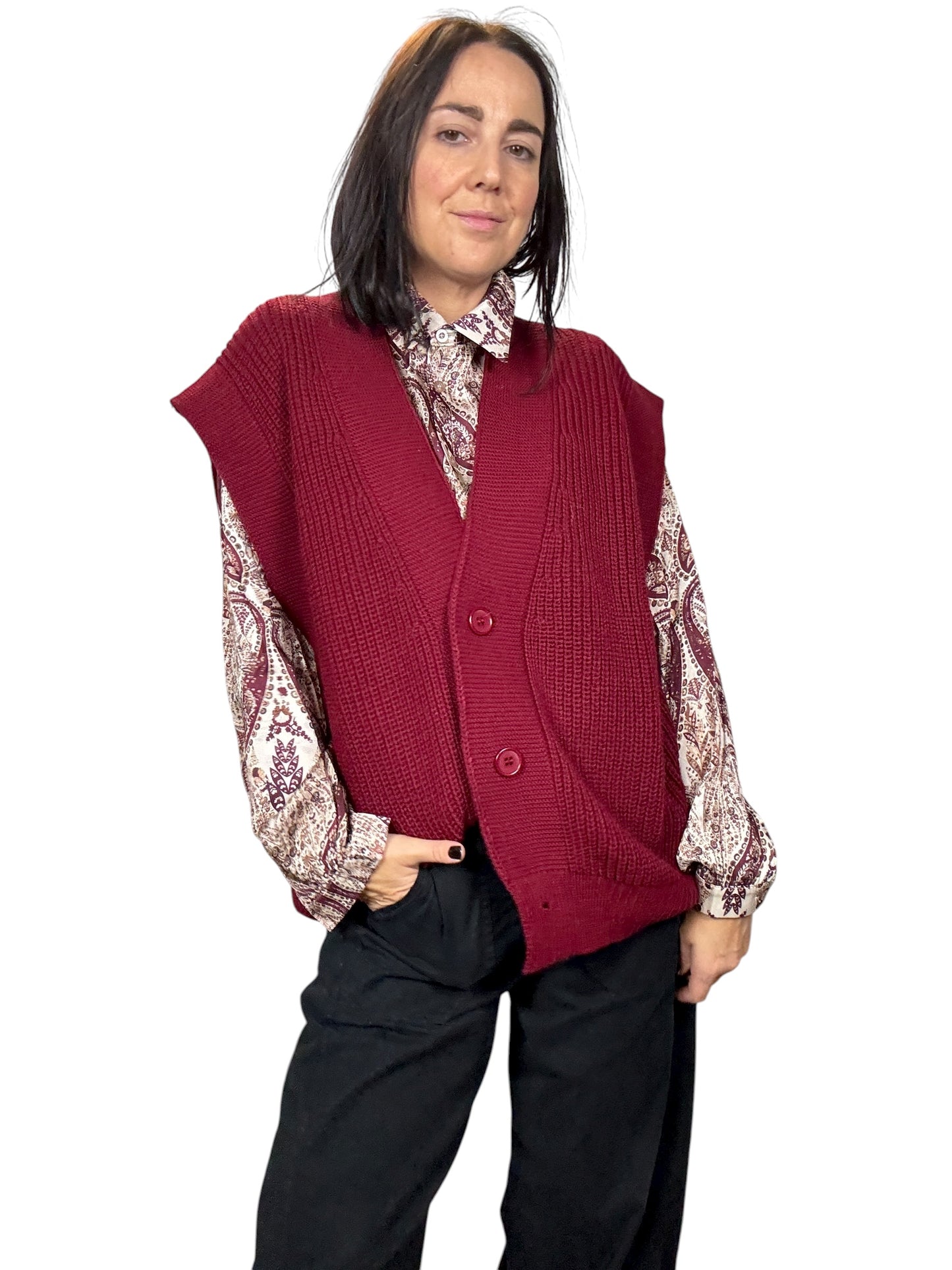 GILET OVER IN MAGLIA SUSY MIX