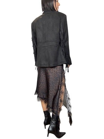 GONNA MACULATA ASIMMETRICA SUSY MIX - XE BLU ABBIGLIAMENTO