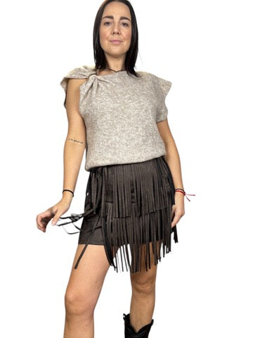 MINIGONNA ECO-DAINO CON FRANGE SUSY MIX