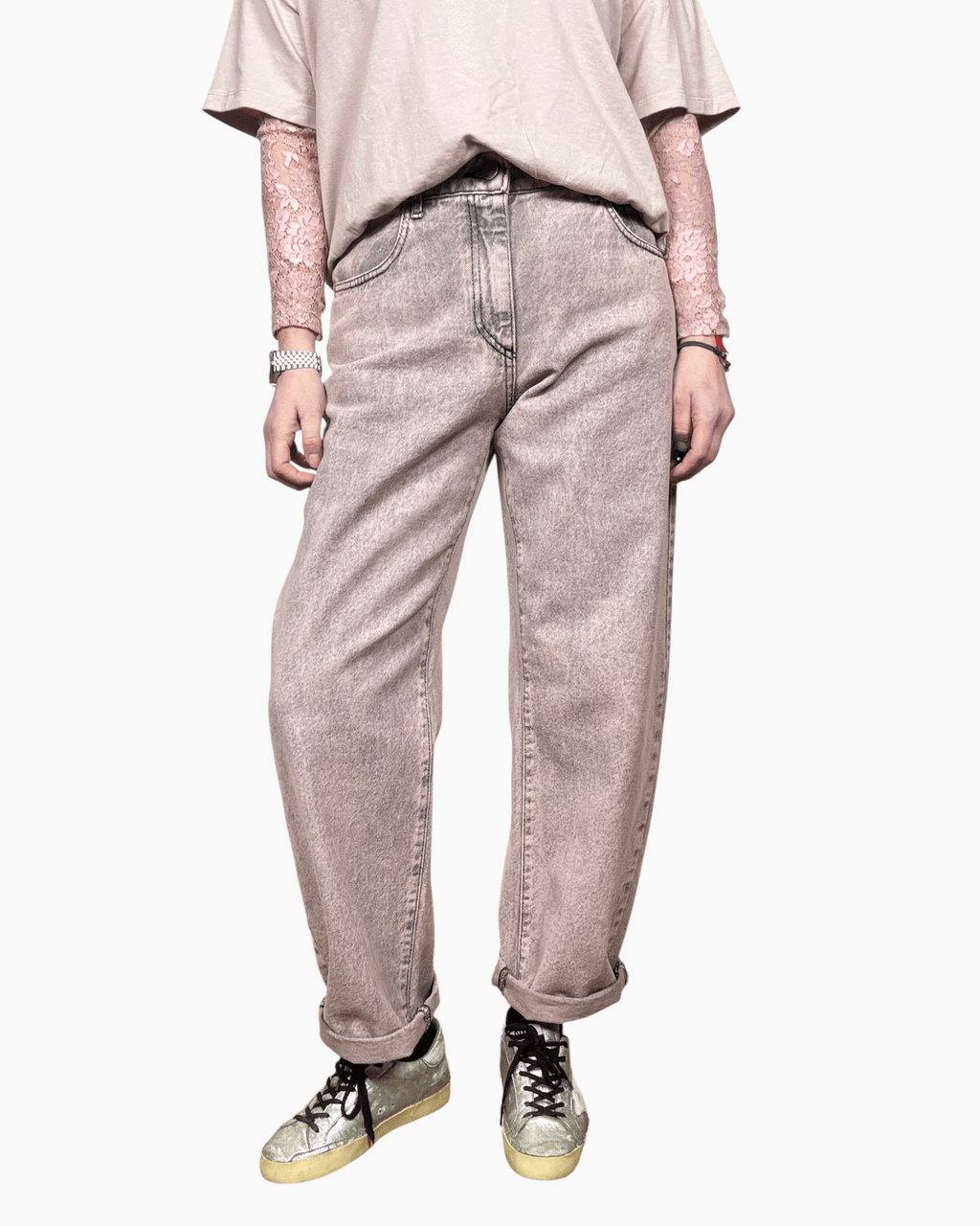 JEANS CARROT ROSA SUSY MIX - XE BLU ABBIGLIAMENTO