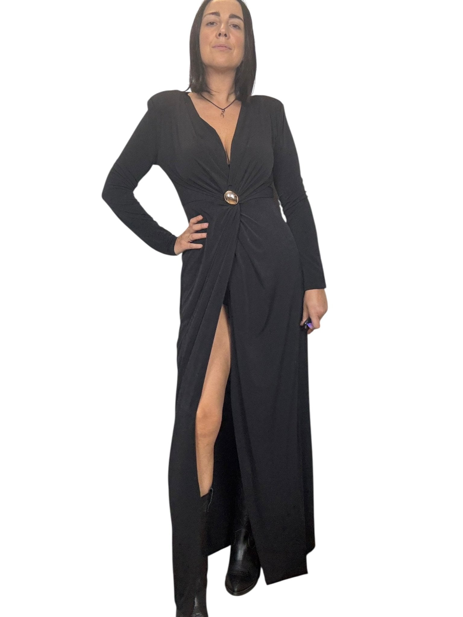 ABITO SPACCO DAVANTI CON ANELLO SUSY MIX - XE BLU ABBIGLIAMENTO