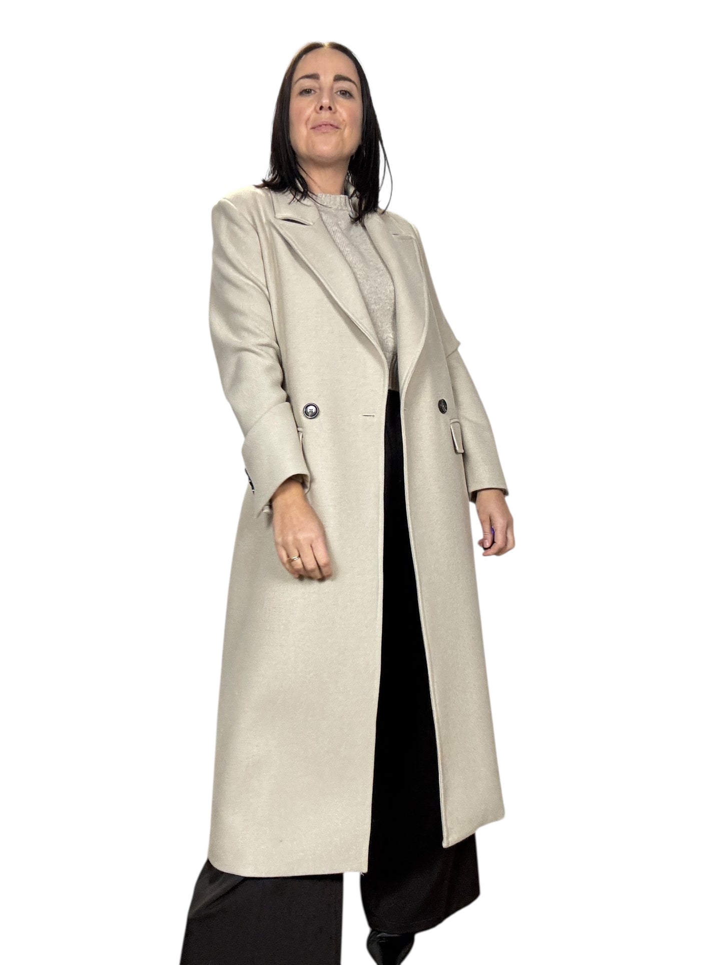 CAPPOTTO BOTTONI DIETRO TENSIONE IN