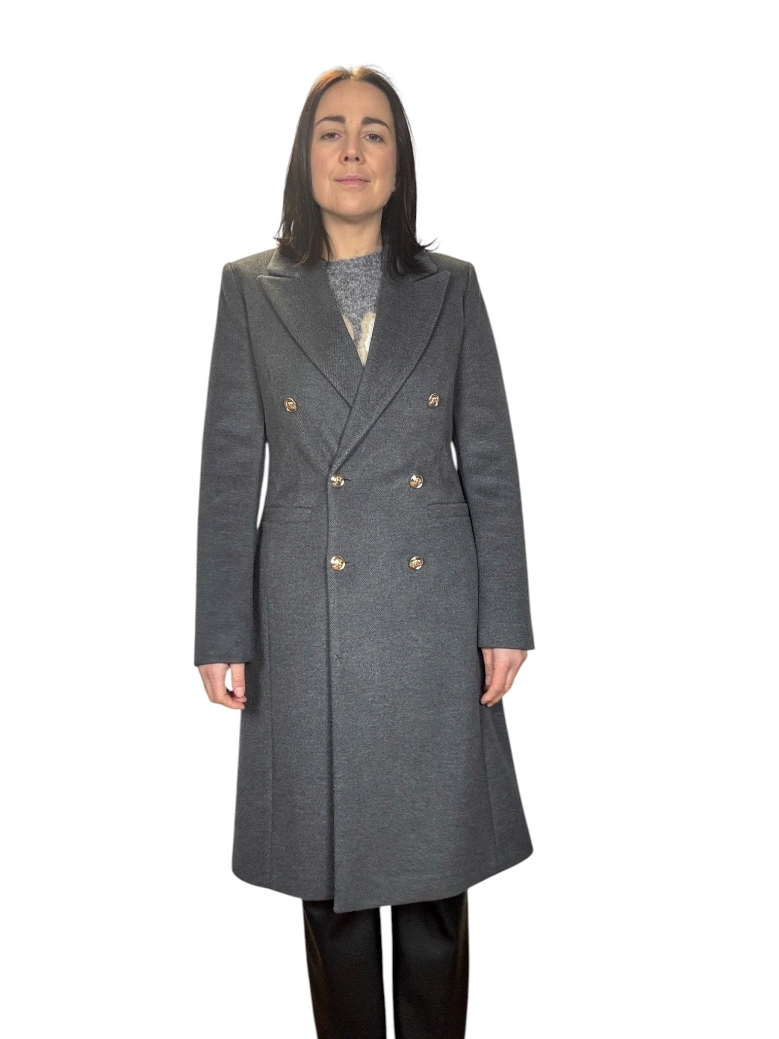 CAPPOTTO A DOPPIOPETTO SUSY MIX - XE BLU ABBIGLIAMENTO