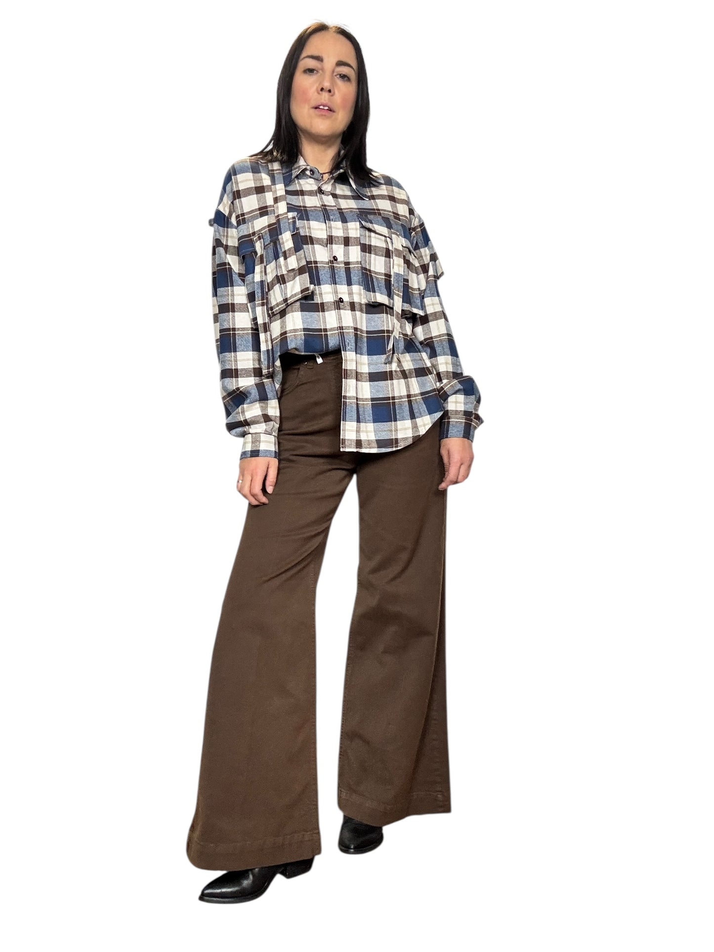 JEANS COLORATO A PALAZZO SUSY MIX