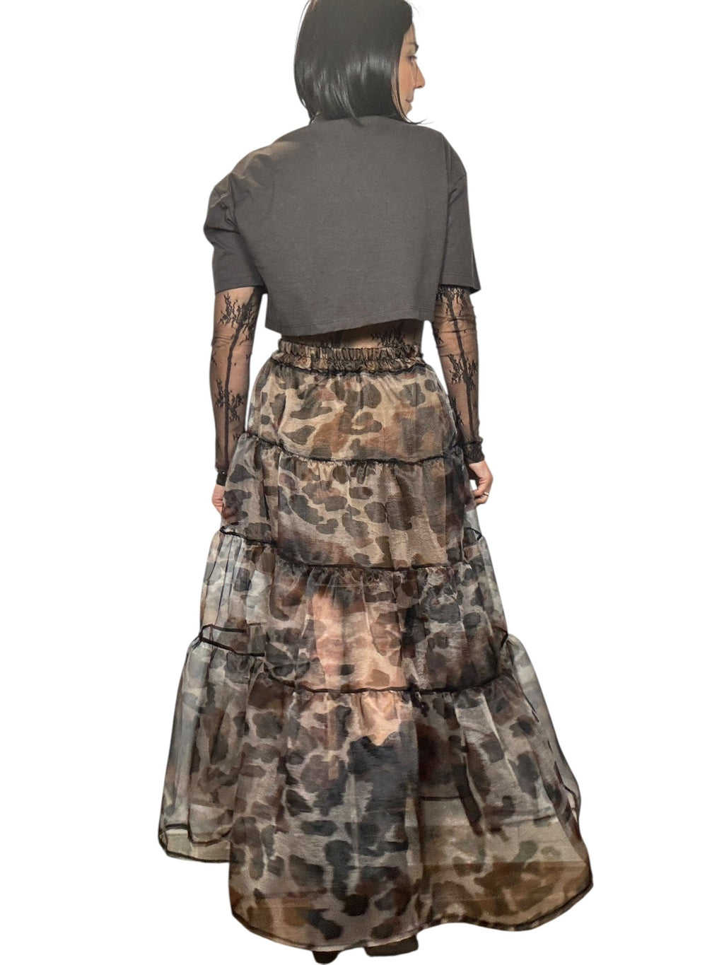 GONNA MACULATA IN TULLE SUSY MIX - XE BLU ABBIGLIAMENTO