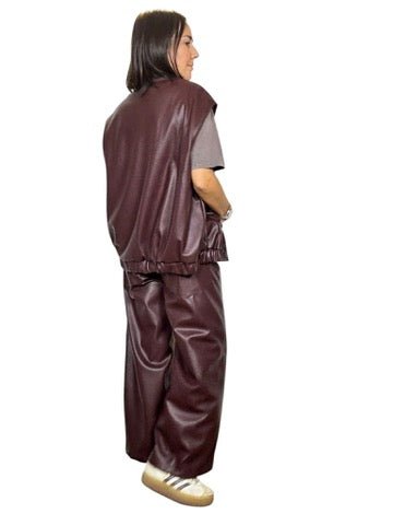 GILET IN ECOPELLE SUSY MIX - XE BLU ABBIGLIAMENTO