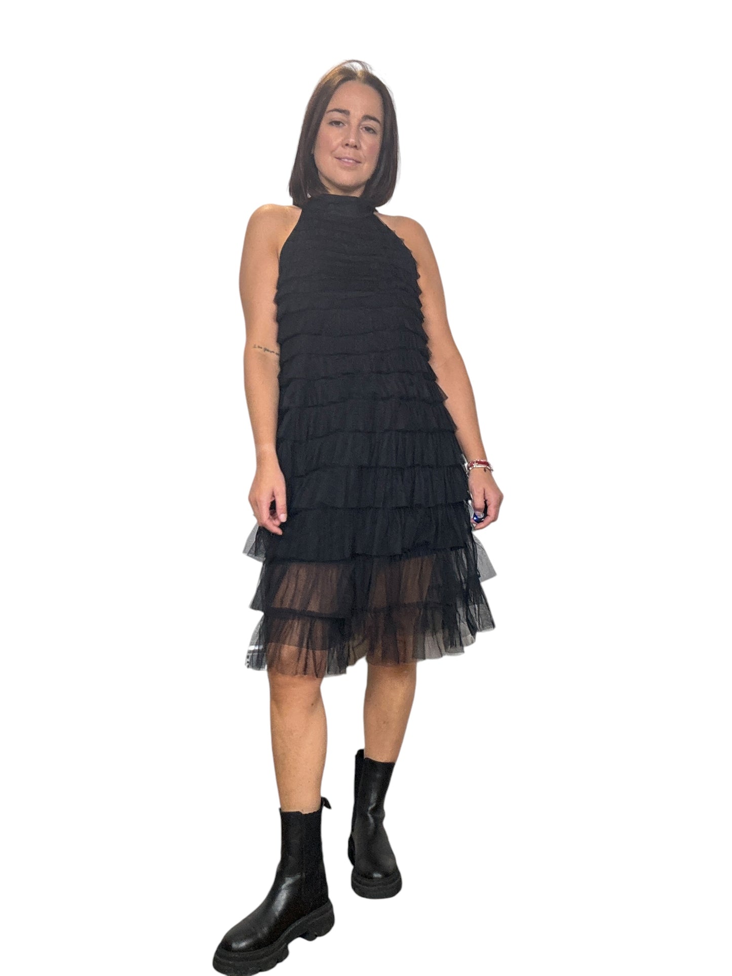 ABITO CON BALZETTE IN TULLE SUSY MIX