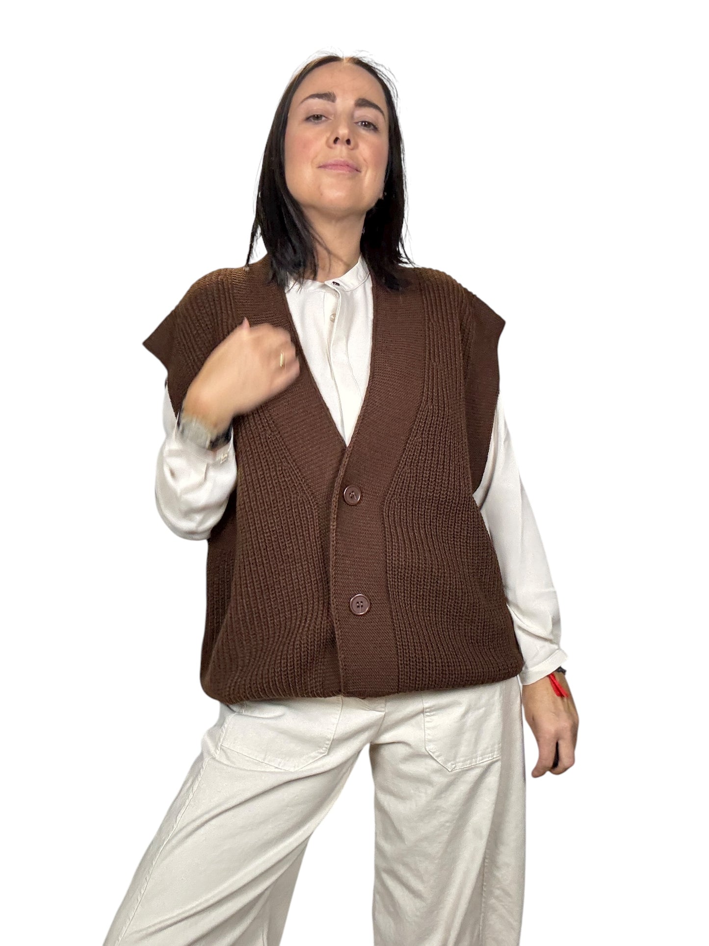 GILET OVER IN MAGLIA SUSY MIX