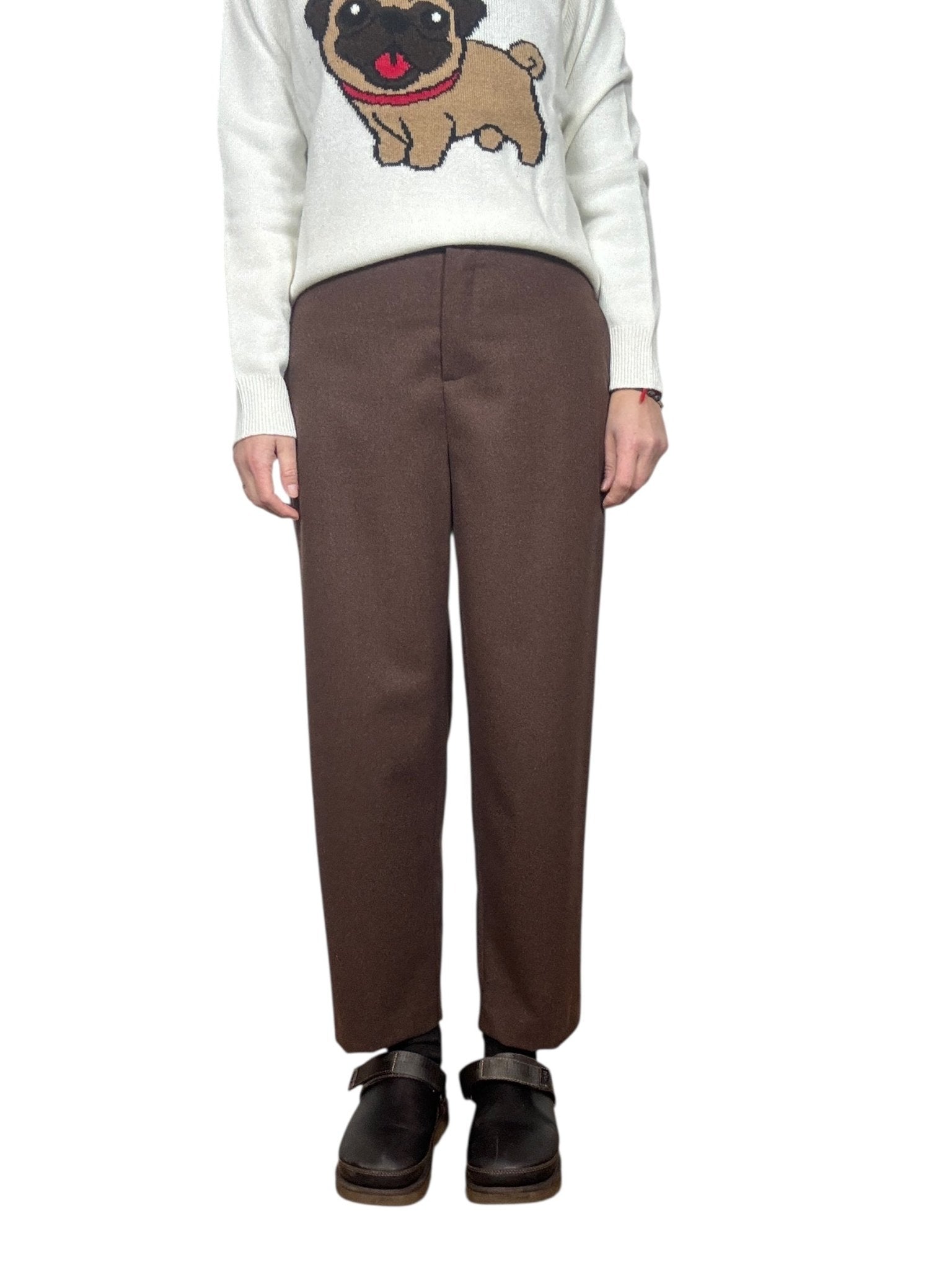 PANTALONE IN FLANELLA VICOLO - XE BLU ABBIGLIAMENTO