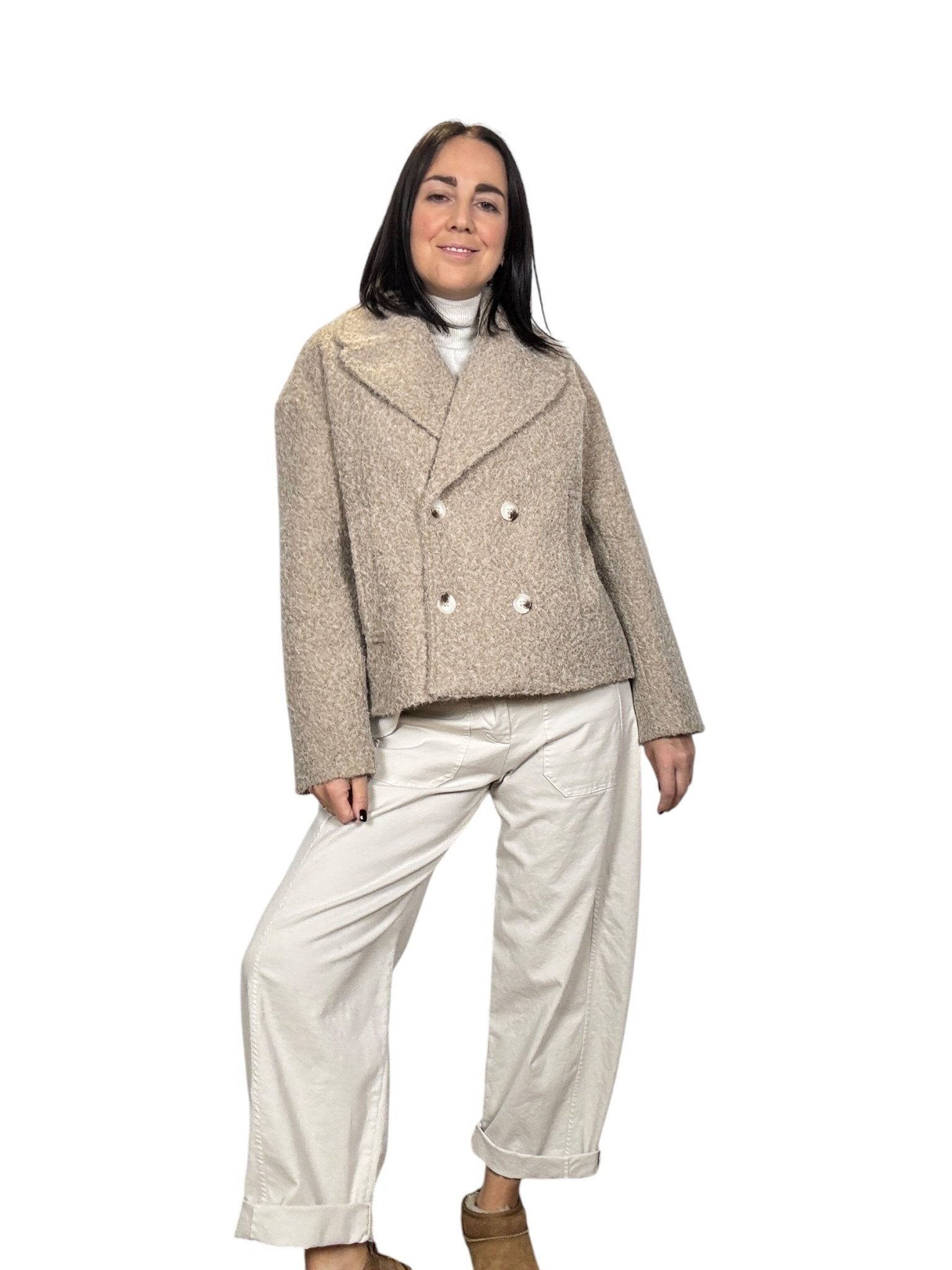 CAPPOTTINO IN LANA COTTA SUSY MIX - XE BLU ABBIGLIAMENTO