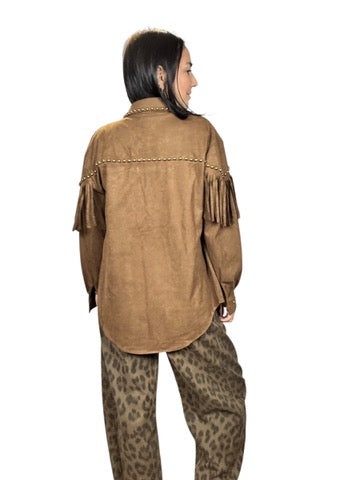 GIACCA-CAMICIA ECODAINO CON FRANGE E BORCHIE SUSY MIX
