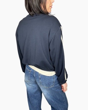 FELPA CON ALAMARI DIXIE - XE BLU ABBIGLIAMENTO